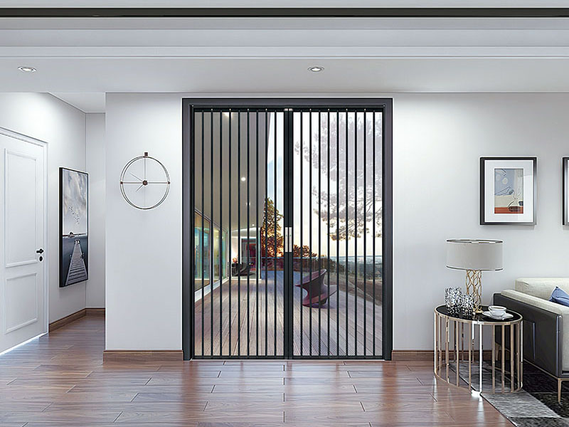 40 Flat Mesh Gold Concealed Folding screen door